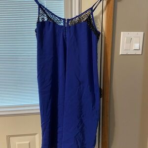 Tristan Blue and Black Mini Dress